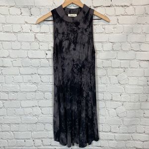 GINGER G Mock Neck Tie Dye Sleeveless Dress S